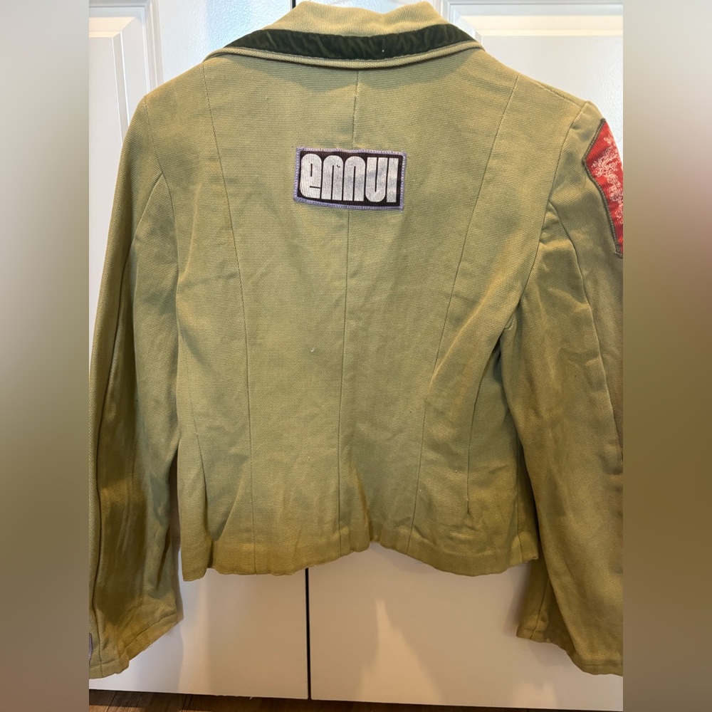Bohemian Jared Gold Alice in Wonderland Olive Green Women's Jacket